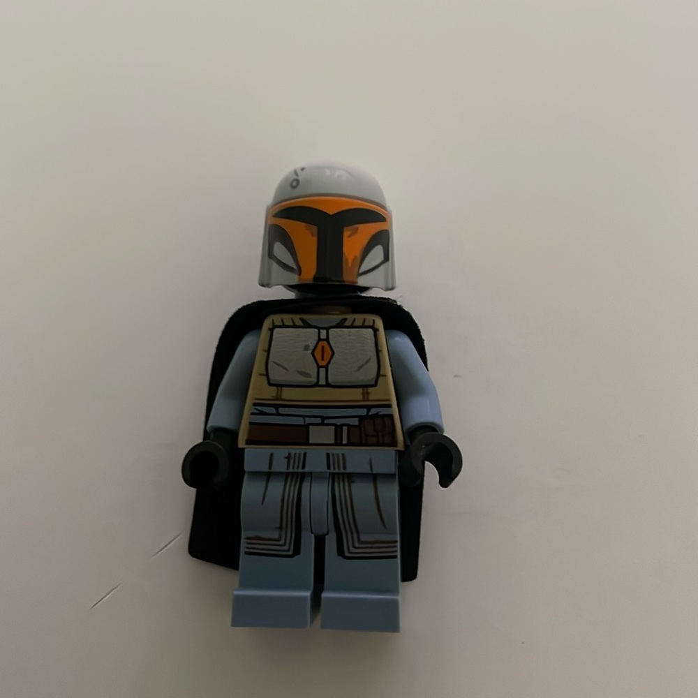 Lego Star Wars - Mandalorian Warrior Black Cape Light Bluish Gray 75267 (sw1077)